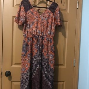 Maurices Women’s Long Bohemian Dress Medium NWT